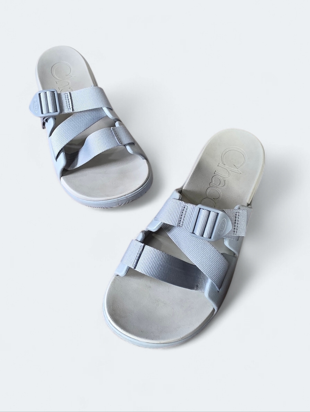 Chaco Chillos Slide Sandals – Granite Gray / Blue Silver – Women’s Size 11
